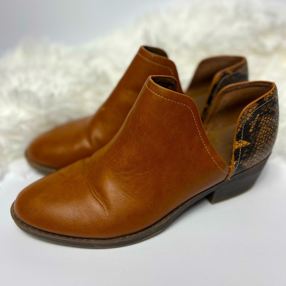 Born in California Brown Ankle Slip On Vegan Boots